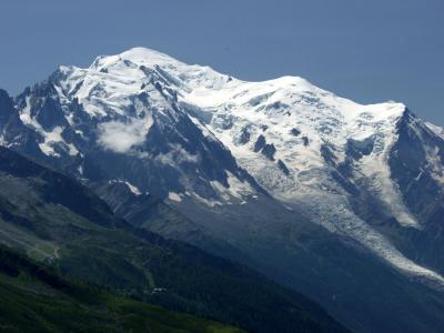 Mont Blanc et glacier des Bossons