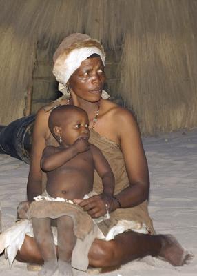 San Bushman mother and child - Botswana