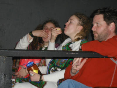 Ladies snacking & Chuck (Fri. nite)