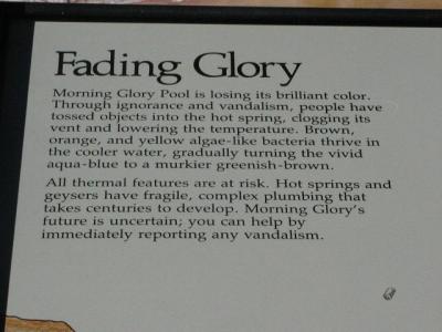 Yellowstone National Park, Fading (Morning) Glory Pool sign  9-10-02..1.JPG