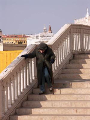 A bridge feeling like a mountain in Venice by Luca Gemelli