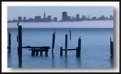 foggy city view