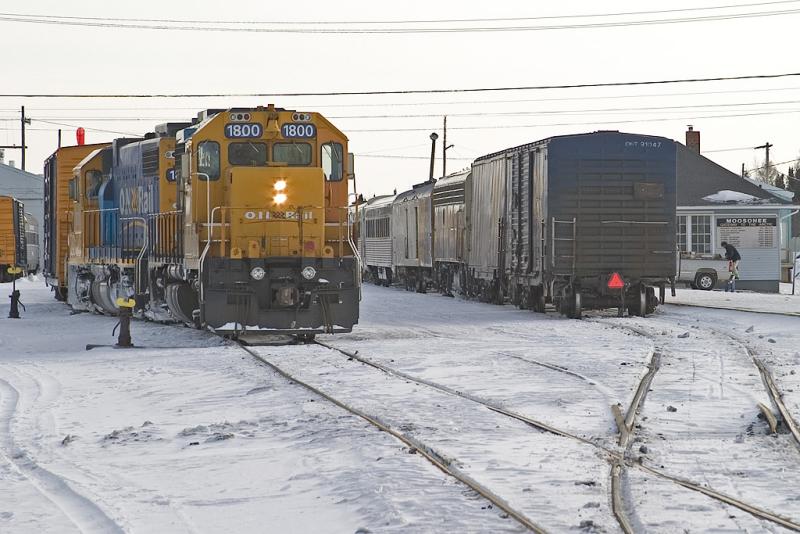 Freight and passenger sections at station