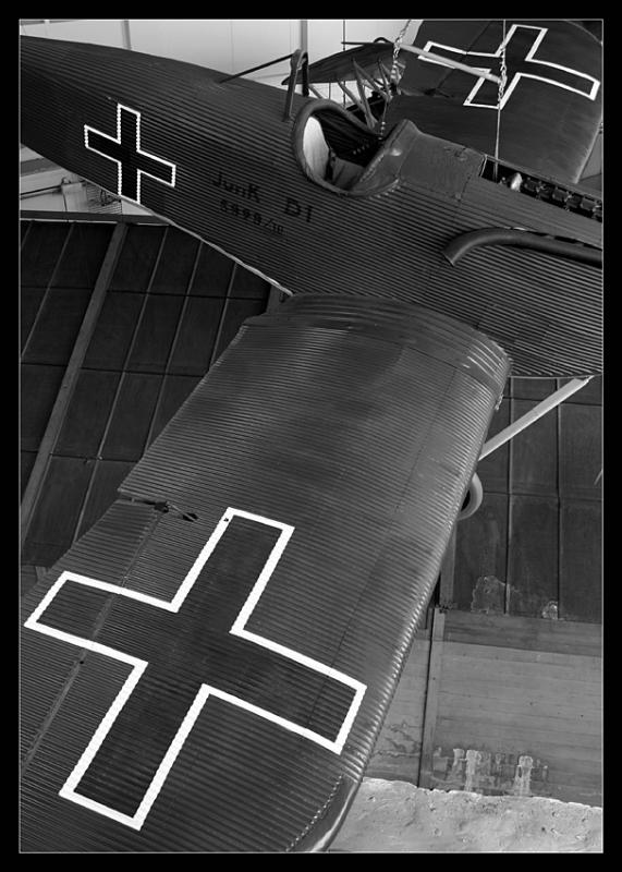 Muse de l'air du BourgetAvion mortel (Junkel D1 allemand)1918