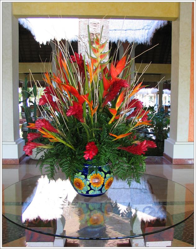 Kantenah Resort Lobby  Birds of Pardise Arrangement