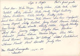 Mrs. Livingstons 1st Grade Names, 1954/55