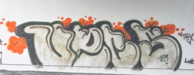 Grafitti at Highway pylons near Zurich, Switzerland