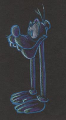 A haunting portrait in color pencil