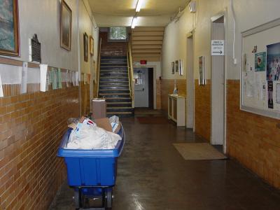 Hall from lobby looking toward second public entrance