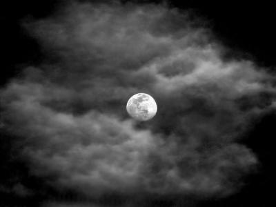 Moon Clouds B&W