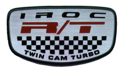 Badge Iroc RT Twin Cam Turbo