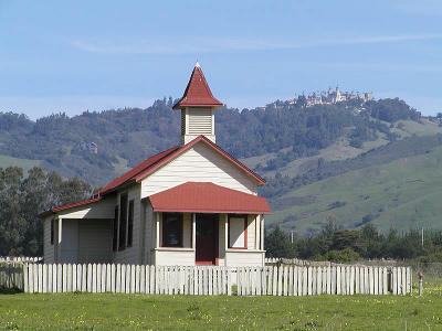 Schoolhouse and castle