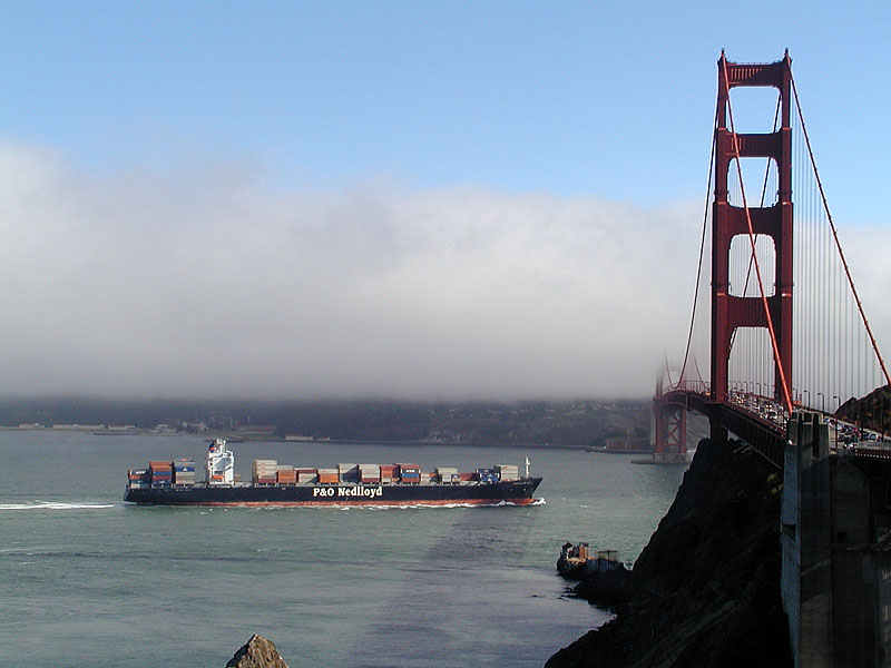 Outbound freighter