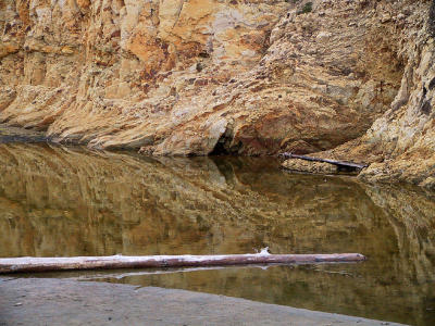 reflection at Drake's beach