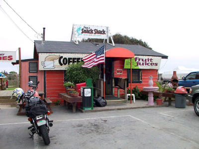 Phil's Snack Shack at Moss Landing. This proved to be a good birding spot. Coffee wasn't too shabby either.