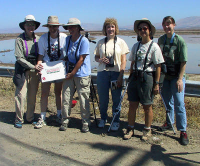 Kay's birding crew poised for action