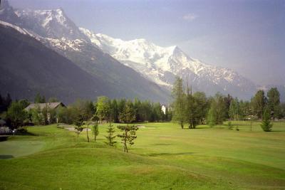 lucky hotel room with a view of Mt. Blanc