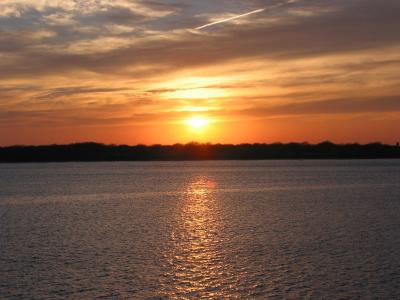 Sunset on the Galveston Bay Ferry