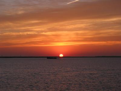 Sunset on the Galveston Bay Ferry
