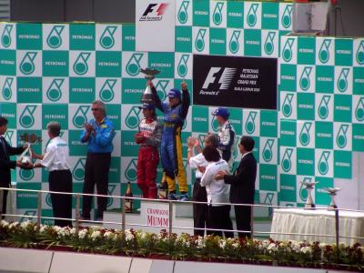 1st Alonso, 2nd Trulli, 3rd Heidfeld
