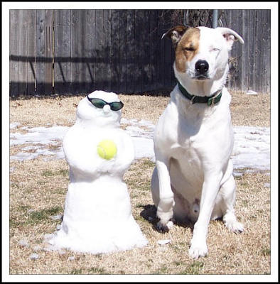 Griffy and Mr. Snowman