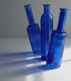 Blue Bottles I  by Faye White