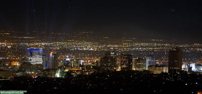 Salt Lake City night skyline from The Avenues