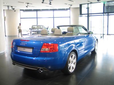 Blue Audi S4 Convertible, Beijing 2004