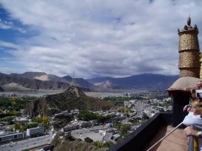 View of Lhasa from the roof top of the Potala.