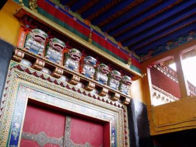 Decorative details above the door of the Jokhang.