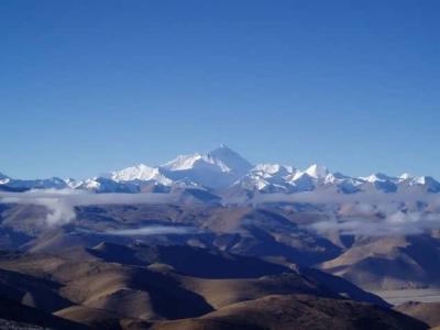 Mt Everest, or Qomolangma. The highest peak in the world.