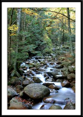 The creek that runs along the gorge at The Flume in Franconia Notch State Park in northern New Hampshire.