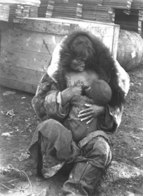 Inuit Mother And Babe -- Labrador