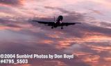 American Airlines B757-223 N659AA aviation sunset stock photo #4795