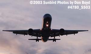 United Airlines B757-222 aviation sunset stock photo #4780