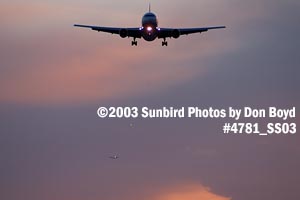Avianca B767 aviation sunset stock photo #4781