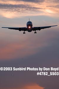 Avianca B767-300 aviation sunset stock photo #4782P