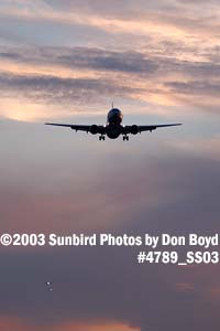 American Airlines B737-823 airliner aviation sunset stock photo #4789P