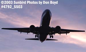 American Airlines B737-823 airliner aviation sunset stock photo #4792
