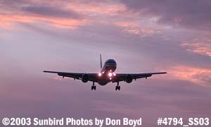 American Airlines B757-223 N659AA aviation sunset stock photo #4794