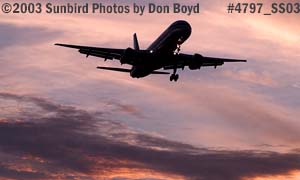 American Airlines B757-223 N659AA aviation sunset stock photo #4797