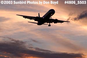 American Airlines B757-223 N680AN aviation sunset stock photo #4806