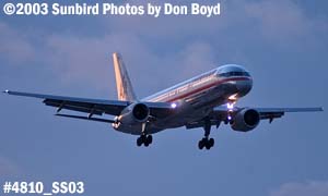 American Airlines B757-223 N506AA aviation sunset stock photo #4810