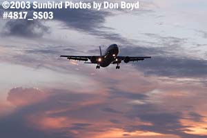 American Airlines A300-605R N77080 airline aviation sunset stock photo #4817