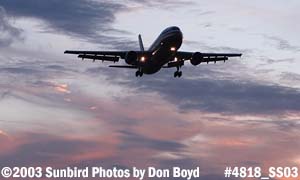 American Airlines A300-605R N77080 airline aviation sunset stock photo #4818