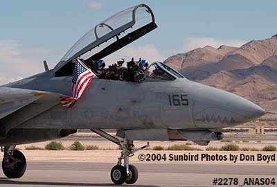USN F-14D Tomcat AD/165 at the Aviation Nation practice Air Show stock photo #2278