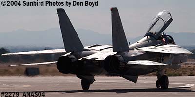 USN F-14D Tomcat AD/165 at the Aviation Nation practice Air Show stock photo #2279