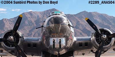 Confederate Air Forces B-17G Sentimental Journey N9323Z at the Aviation Nation practice Air Show stock photo #2289