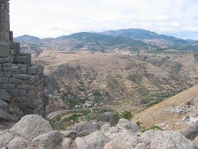 At Athena temple, the town below