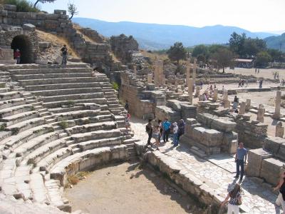 Ephesus - first stop, the little theater
